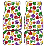 Dice Pattern Print Design 03 Front and Back Car Mats