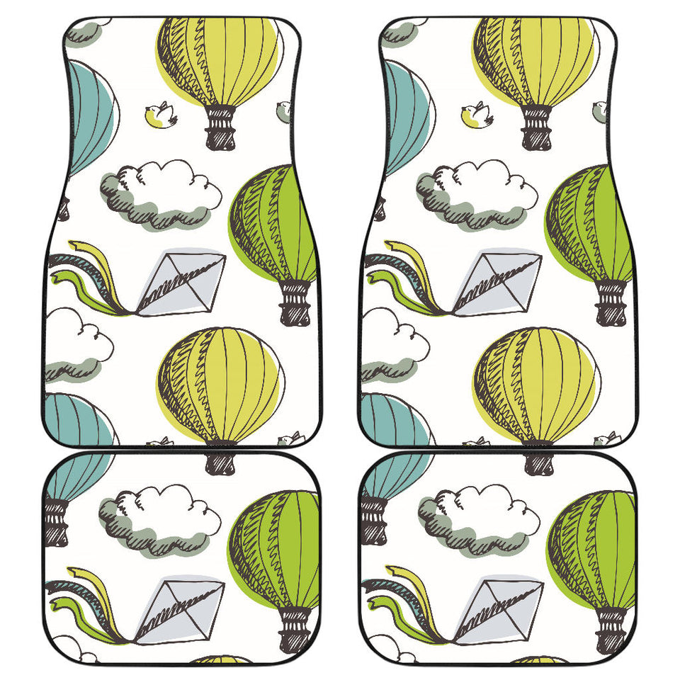 Hot Air Balloon Bird Cloud Pattern Front And Back Car Mats