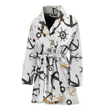 Anchors Rudders Pattern Women'S Bathrobe