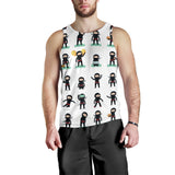 Cute ninja katana sword pattern Men Tank Top