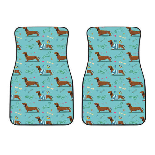 Dachshund Decorative Background Front Car Mats