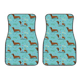Dachshund Decorative Background Front Car Mats