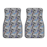 Skate Board Pattern Print Design 03 Front Car Mats