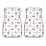 Hedgehog Pattern Print Design 02 Front Car Mats