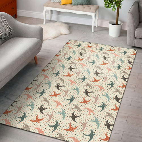 Swallow Pattern Print Design 02 Area Rug