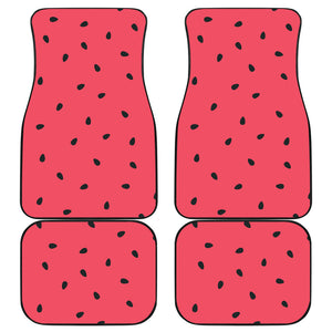 Watermelon Texture Background Front And Back Car Mats