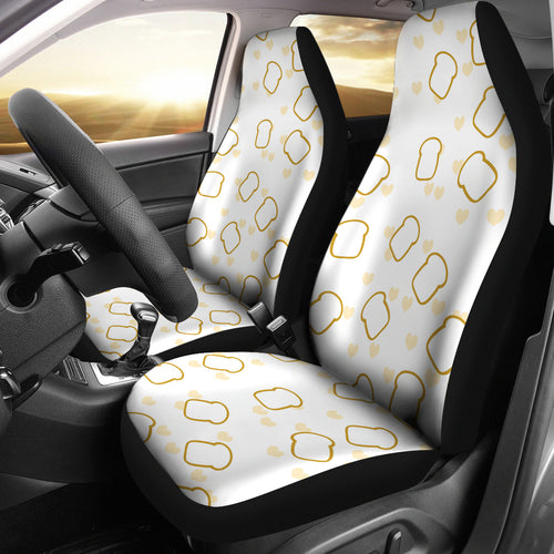 Bread Toast Pattern Print Design 01 Universal Fit Car Seat Covers