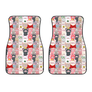 Pig Pattern Print Design 02 Front Car Mats