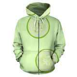 Cucumber Pattern Zip Up Hoodie