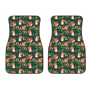 Squirrel Pattern Print Design 03 Front Car Mats