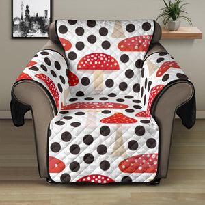 Red mushroom dot pattern Recliner Cover Protector