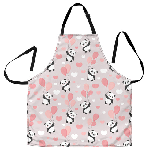 Cute Panda Ballon Heart Pattern Adjustable Apron