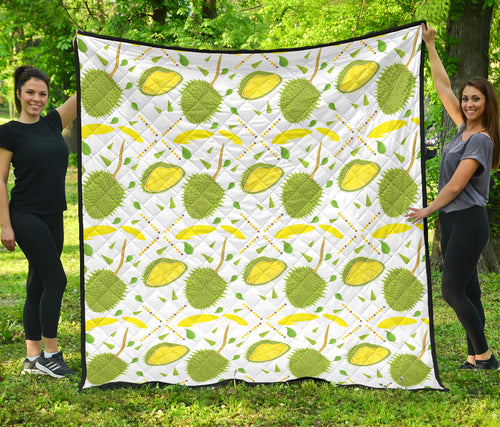 Durian Pattern Background Premium Quilt