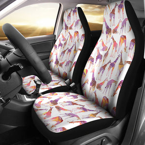 Giraffe Pattern Print Design 02 Universal Fit Car Seat Covers