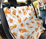 Brown Pomeranian Pattern Dog Car Seat Covers