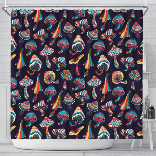 Colorful Mushroom Pattern Shower Curtain Fulfilled In US