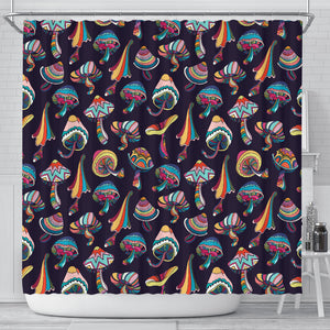 Colorful Mushroom Pattern Shower Curtain Fulfilled In US