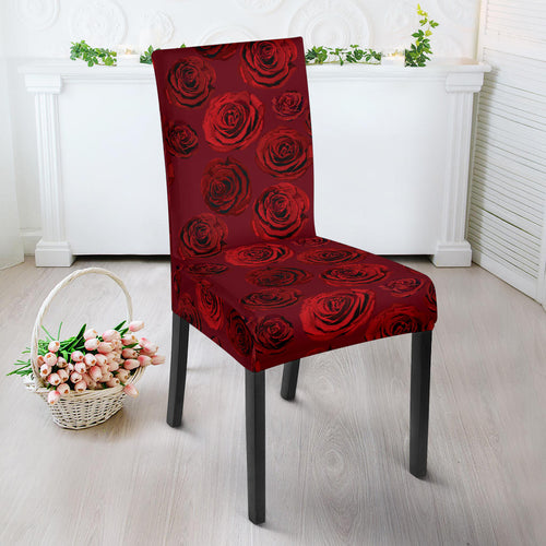 Rose Pattern Print Design 03 Dining Chair Slipcover