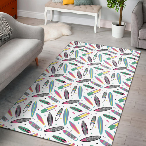 Surfboard Pattern Print Design 04 Area Rug