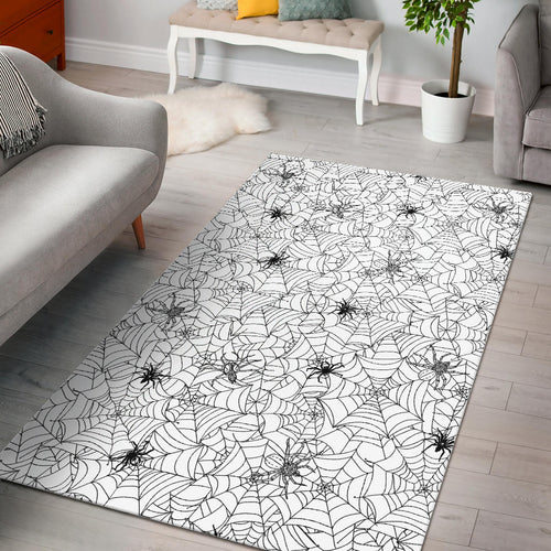 Spider Web Cobweb Pattern Area Rug