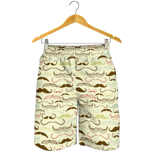 Mustache Beard Pattern Print Design 01 Men Shorts