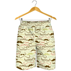 Mustache Beard Pattern Print Design 01 Men Shorts