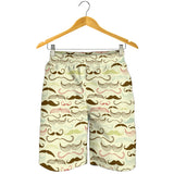 Mustache Beard Pattern Print Design 01 Men Shorts