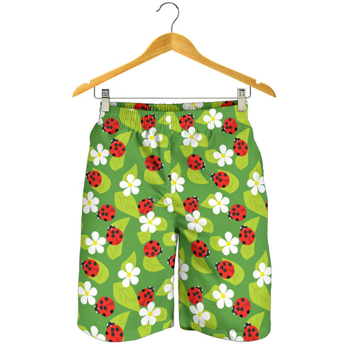 Ladybug Pattern Print Design 01 Men Shorts