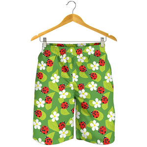 Ladybug Pattern Print Design 01 Men Shorts