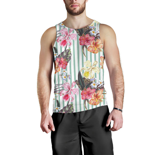 Colorful orchid flower pattern Men Tank Top