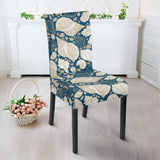 Shell Polynesian Tribal Design Pattern Dining Chair Slipcover