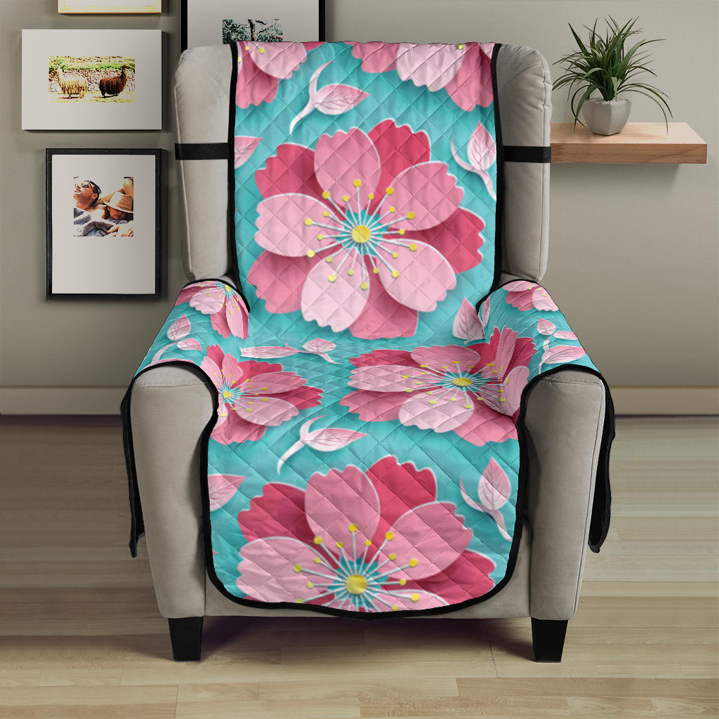 3D sakura cherry blossom pattern Chair Cover Protector