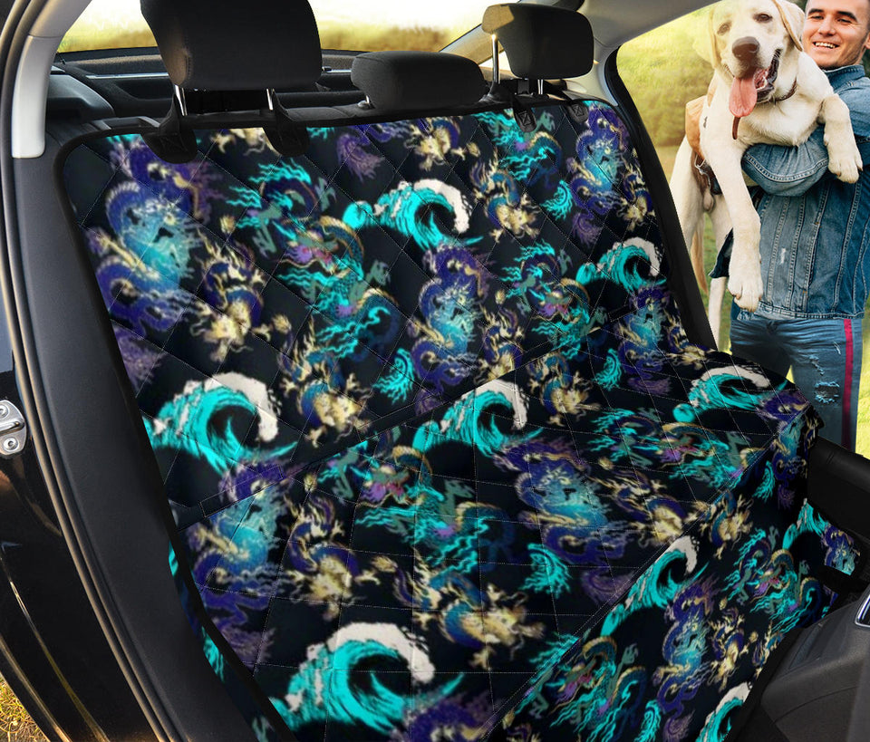 Dragon Sea Wave Pattern Dog Car Seat Covers