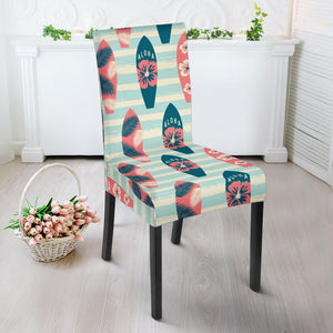 Surfboard Pattern Print Design 02 Dining Chair Slipcover
