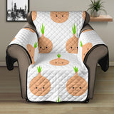 cute onions smiling faces Recliner Cover Protector
