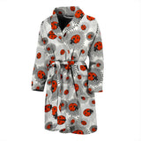 Ladybug Pattern Print Design 05 Men's Bathrobe
