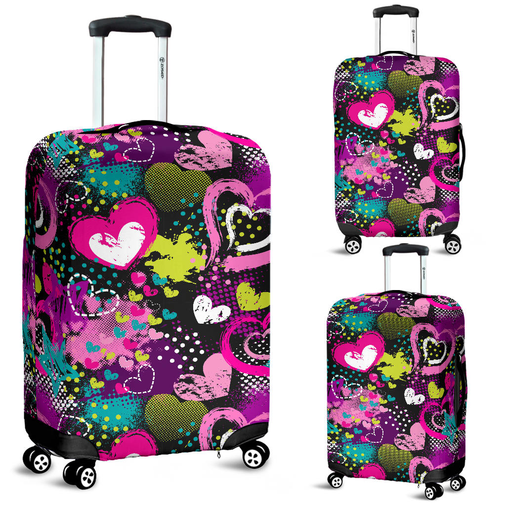 Heart Dot Wave Star Creative Design Pattern Luggage Covers