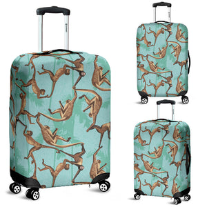 Monkey Palm Tree Background Luggage Covers