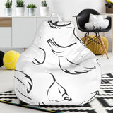 Garlic Pattern Black White Bean Bag Cover