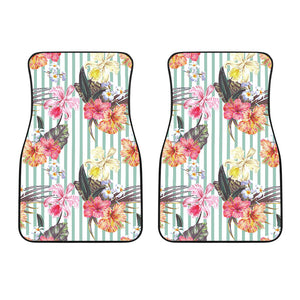 Colorful Orchid Flower Pattern Front Car Mats
