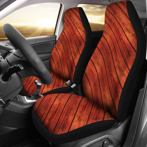Wood Printed Pattern Print Design 03 Universal Fit Car Seat Covers