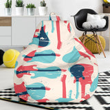 Red Blue Guitar Pattern Bean Bag Cover