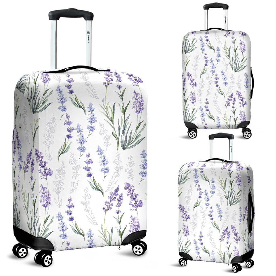 Hand Painting Watercolor Lavender Luggage Covers