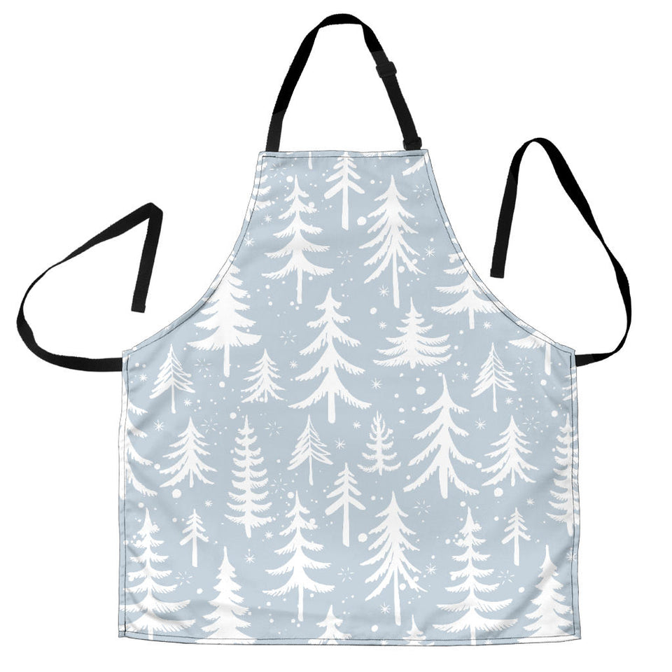 Christmas Tree Winter Forest Pattern Adjustable Apron