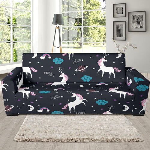 Unicorn Rainbows Moon Clound Star Pattern Sofa Slipcover