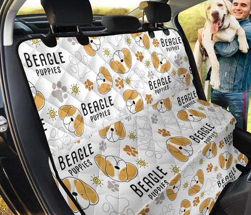 Cute Beagle Dog Pattern Background Dog Car Seat Covers