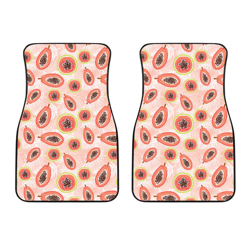 Papaya Leaves Pattern Front Car Mats