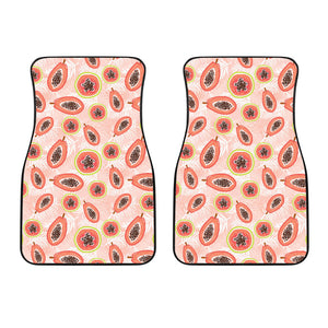Papaya Leaves Pattern Front Car Mats