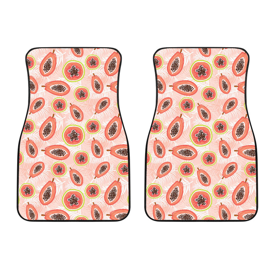 Papaya Leaves Pattern Front Car Mats