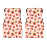 Papaya Leaves Pattern Front Car Mats